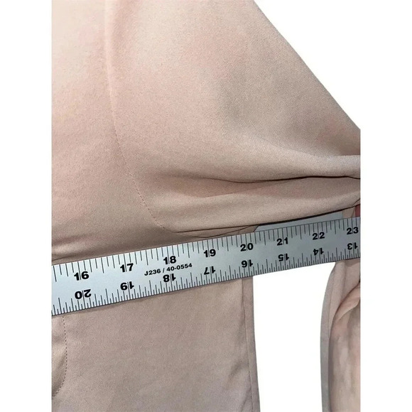 Free People Women's Small Blush White Sheer Long Sleeve Button Up Blouse Formal - Picture 5 of 7